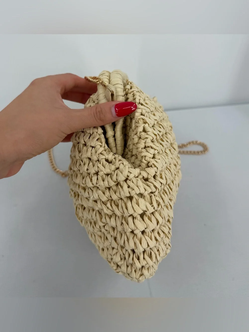 Woven Raffia Crochet Top Handle Crossbody Bag beach vacation resort coastal